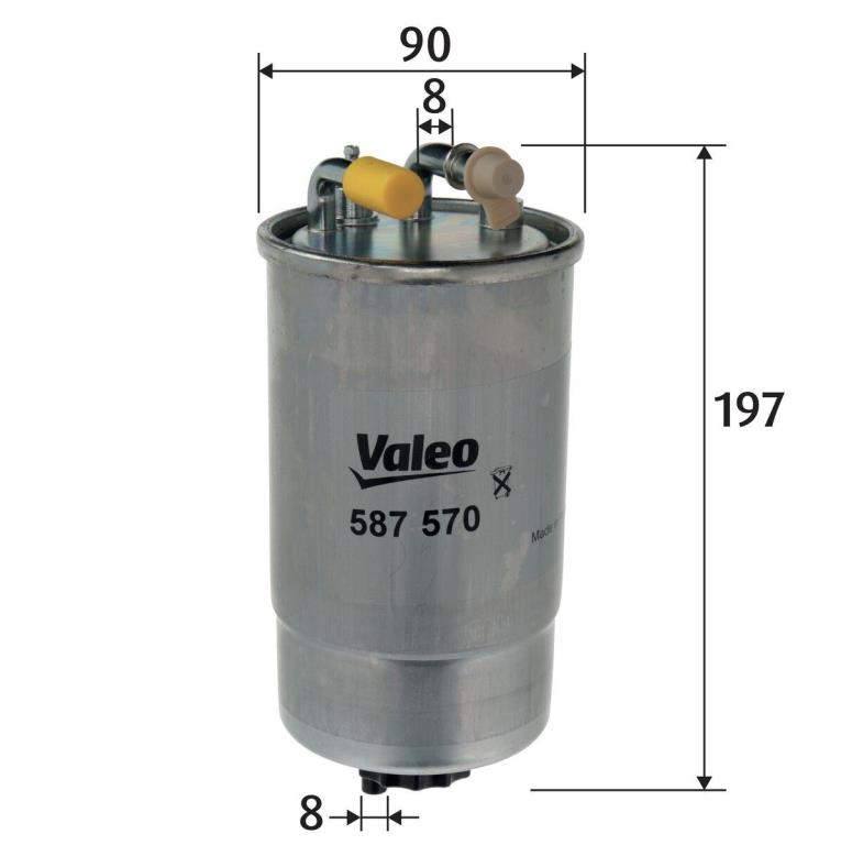 Filtre à carburant (Filtre à gasoil) VALEO 587570